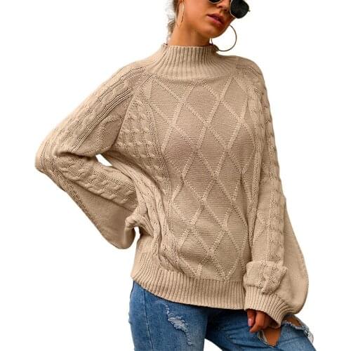 Sweater Female Autumn Winter Mock-turtleneck Knitted Women Sweater and Pullover Female Tricot Jersey Jumper Pull Femme