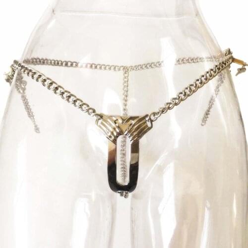 Manyjoy Female Adjustable Stainless Steel Chain Invisible Chastity Belt Device BDSM Adult Games Underwear Sex Toys for Woman