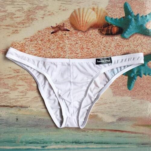 2021 New Style Brand Mens Breathable Briefs Underwear Mens Solid Panites Ultra-Thin Ice Silk Sexy Breathable Gay Underpants