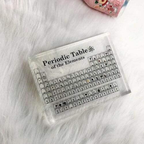 Acrylic Periodic Table Display With Real Elements Kids Teaching School Day Birthday Gifts Chemical Element Display Home Decor