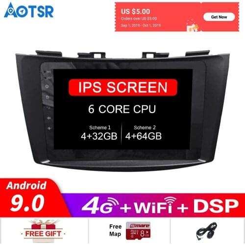 Android 9.0 DSP Car GPS Navigation radio player For Suzuki SWIFT 2013-2017 Multimedia Radio Audio Player Headunit No DVD player