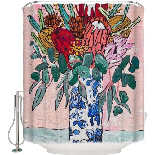 Australian Native Bouquet of Flowers After Matisse Shower Curtain Eco-Friendly Stocked Bathroom Curtain Home Decoration