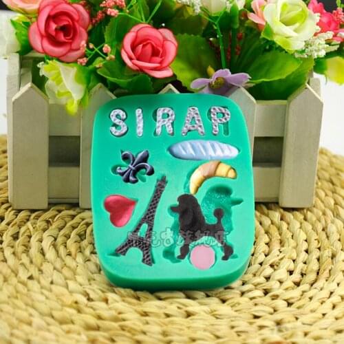 Tower Silicone soap Mould horse chocolate clay mold Fondant cake Decorating Tool Baking cupcake toppers moldes para reposteria