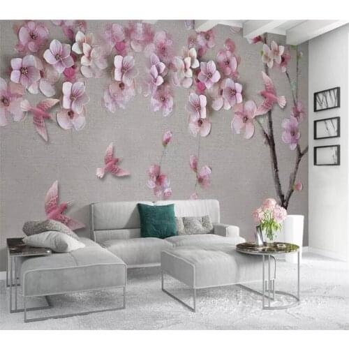 Beibehang Custom murals 3d stereo photo wallpaper new Chinese peach embossed TV background wall paper 3d mural papel de parede
