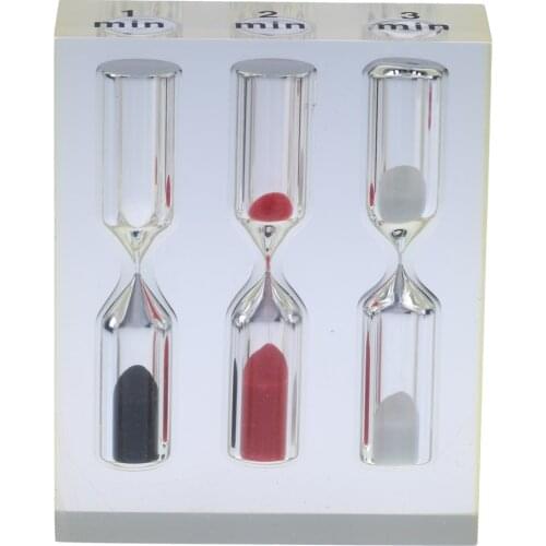 Three-In-One Acrylic Hourglass Sandglass Sand Timer Clock 1+2+3 Minutes Kitchen Clock Restaurant Home Decoration Birthday Gift