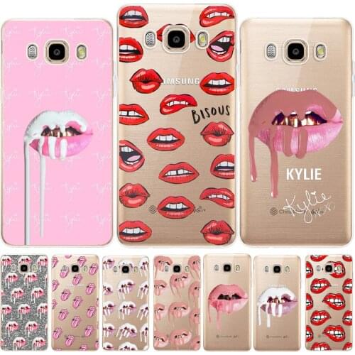Sexy Girl Kylie kiss Lips TPU Cover For Samsung Galaxy J3 J5 J7 2015 2016 2017 J2 Pro J3 J7 J8 J4 J6 2018 J2 J5 Prime Phone Case