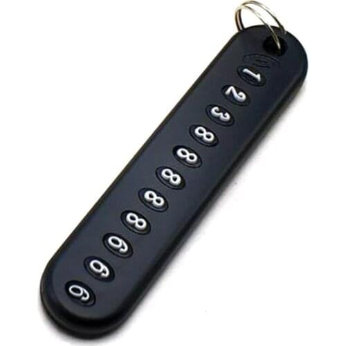 Diy Key Number Anti-Lost Car Key Anti-Off Number Card Key Ring Decoration Card Phone Number Board Car Board Car Board Frame