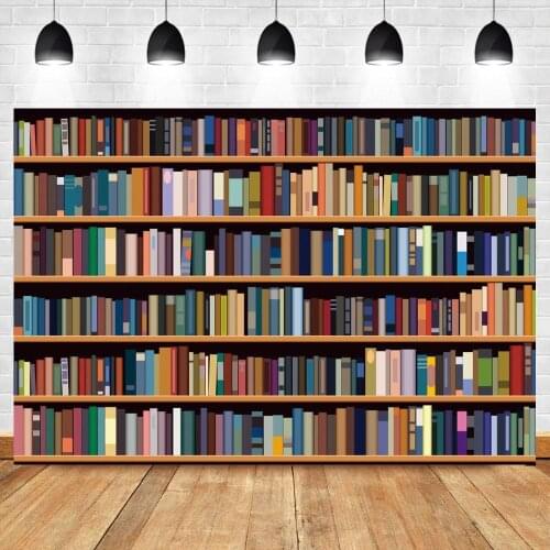 Library Bookshelf Books Photography Backgrounds Photo Backdrops Study Room Decor Photophone Portrait Photozone Photocall