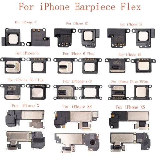 Earpiece Ear Speaker Sound Flex Cable For iPhone 5 5C 5S SE 6 6S 7 8 Plus X XR XS XS Max Earphone Flex Cable Repair Parts