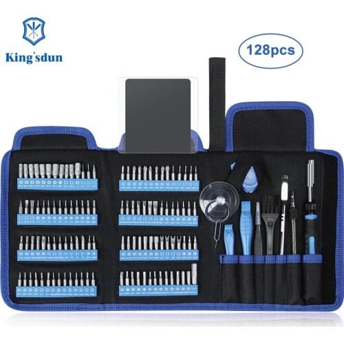 KINGSDUN Full Size Precision Screwdriver Bit Set Magnetic Screwdriver Kit Repair Tool Kit Portable Bag Electronics Repair Tool