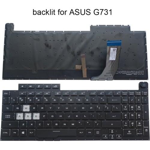 English backlight keyboard for ASUS ROG strix G731 GV G731G G731GW G731GU crystal US gaming computer keyboards 0KNR0 661LBG00