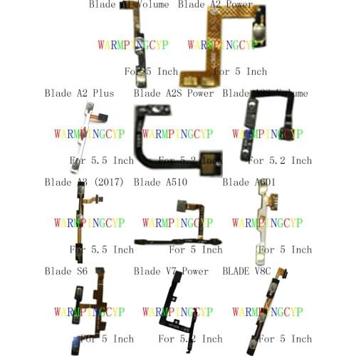 Power Volume Key Button Flex Cable For ZTE Blade A1 A2 Plus A2S A3 2017 A510 A601 S6 V7 V8C C880U C880A BV0720 BV0730 BV0721 A06