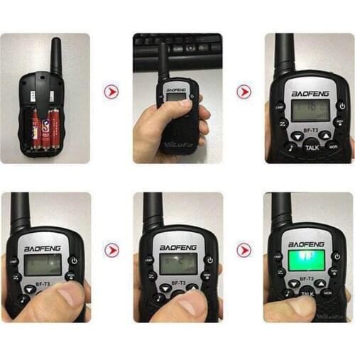 2PCS Mini ChildrenS Walkie Talkie 1KM Range Handheld Walkie Talkie 2 Way Radios with Flashlight and LCD Screen Interphone Gift