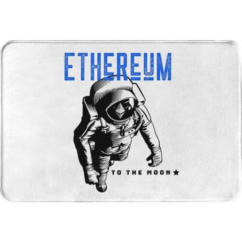 Crypto Minner Kitchen Non-Slip Carpet Ethereum Moon Bedroom Mat Entrance Door Doormat Floor Decor Rug