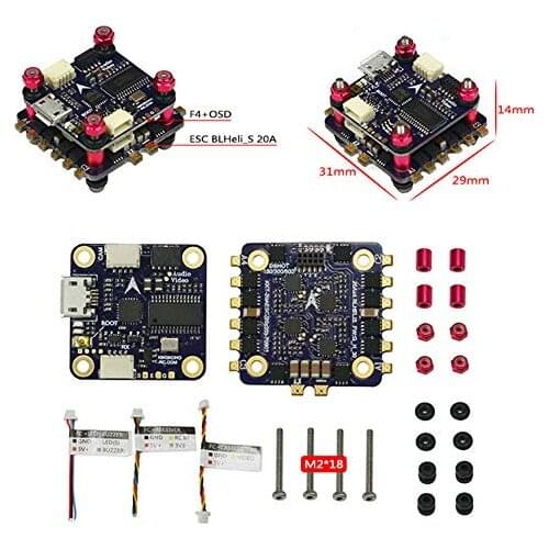 LDARC/Kingkong 20x20mm Flytower 20A 12A BLheli_S ESC & Omnibus F4