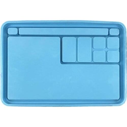 LXAD Makeup Box Tray Epoxy Resin Mold Rouge Case Silicone Mould DIY Crafts Jewelry Cosmetic Organizer Casting Tool