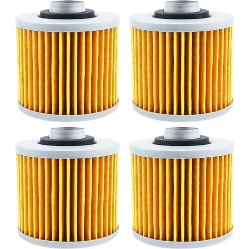 1/2/4 Pcs Cyleto Oil Filter For Yamaha Dragstar XVS 250 400 650 1100 V-Star XV 535 750 Virago TDM850 Grizzly YFM 600 Raptor 700
