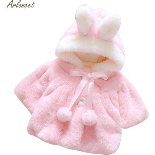 Baby Infant Girls Fur Winter Warm Coat Cloak Jacket Thick Warm Clothes l1215