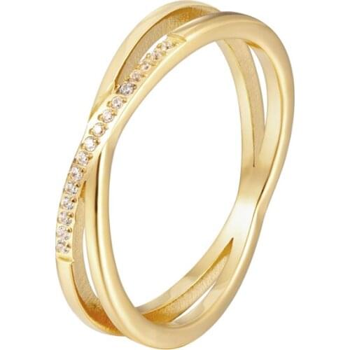 Fashion And Exquisite Titanium Steel High Quality Women Ring With Zircon Inlaid Beautiful Jewelry Love Rings Drop Shipping