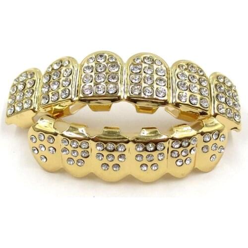 New Fshion Gold Teeth Top Bottom Men Women Jewelry stylish and luxury gift idea for friends