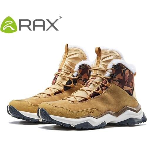 RAX Mens Winter Mountain Trekking Anti-slip Shoes Breathable Comfortable Soft Mountain Shoes Hiking Boots for Professional Men