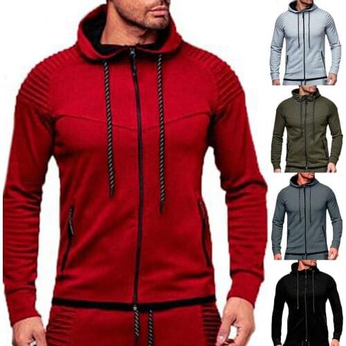 Men Sports Casual Hoodies Wear Zipper Fashion Tide Jacquard Hoodies Fleece Jacket Fall Sweatshirts Autumn Winter Coat толстовки