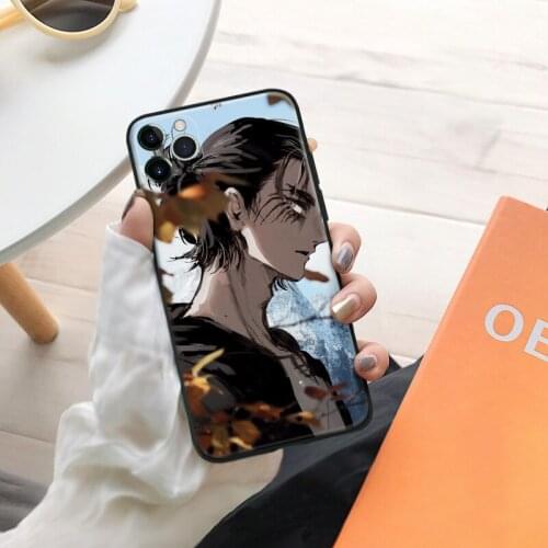 Eren yager Shingeki no Kyojin anime For iPhone se 6 6s 7 8 plus x xr xs 11 pro max soft silicone phone case cover shell