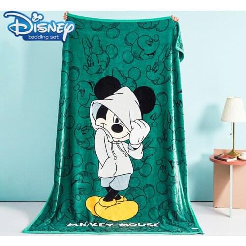 Soft Flannel blankets For Kid green Cartoon Mickey mouse Blanket Throw Blanket Bedding Warm On The Bed Sofa 150x200cm