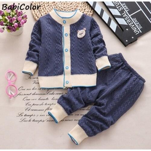 Newborn Infant Baby Girl Boy Winter New Warm Coat Knit Outwear Hooded Set Solid Cute Soft Comfortable Pretty Set
