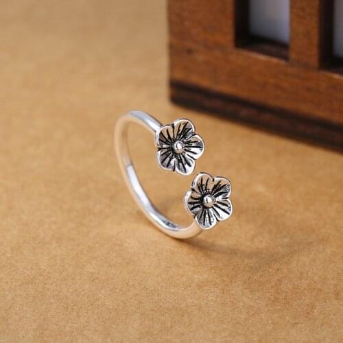 New Trendy Charm Flower Rings For Women Men Boho Knuckle Party Rings Punk Cocktail Jewelry Girls Gift anillos bijoux