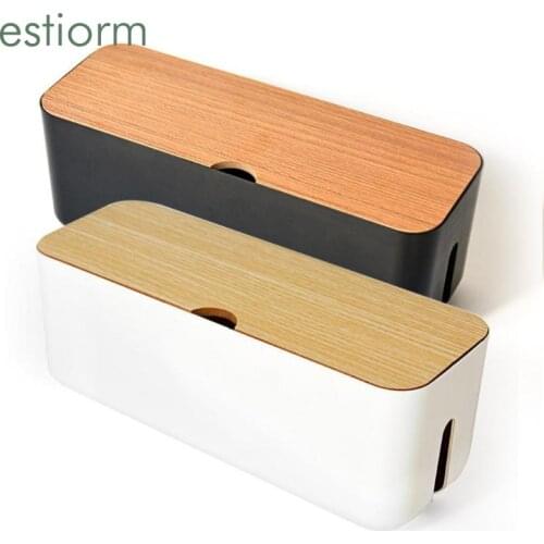 Cable Storage Box Charger Wire Management Power Strip Wire Case Anti Dust Charger Socket Organizer Network Line Storage Bin