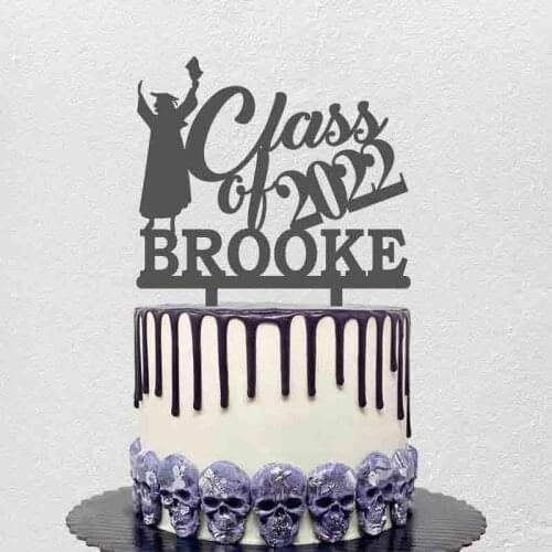 Personalized Girls Graduation Cake Topper Custom Name Graduation Years Class of 2020 Congrats Graduation Cake Topper YC228