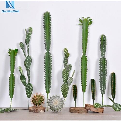 NuoNuoWell Artificial Succulent Plants Replica Cacti Plastic Lifelike DIY Cactus Plant Decor Home Display European Style
