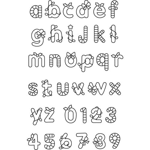 Letter Transparent Clear stamp and cutting dies Christmas DIY Silicone Seals Scrapbooking / Card Making/Photo Album Decoration