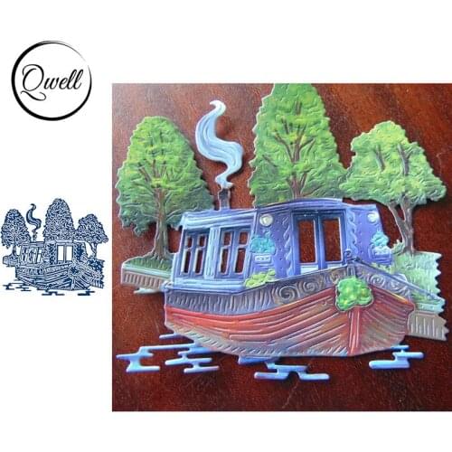 QWELL Cruise Ship Metal Cutting Dies for Scrapbooking and Card Making Paper Craft 2019 New die cuts