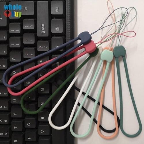 Short Silicone Cell Phone Lanyard Holder Phone Wrist Straps Lanyards Keychain Strap ID Card USB Badge Cord Hanging Rope 200pcs