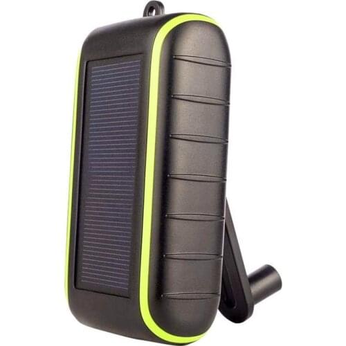 Solar Energy Mobile Power Bank Hand Crank Power Supply USB Cellphone Charger Large Capacity External Battery 8000MAh
