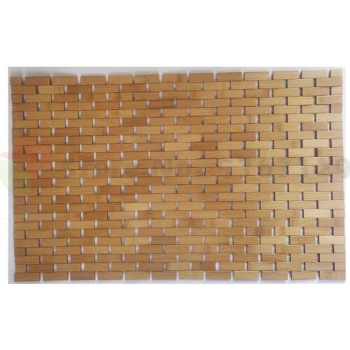 Teak Wood Bath Mat Feet Shower Floor Natural Bamboo Non Slip Large