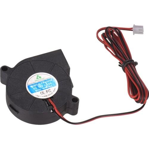 Cooling Blower Fan 6500RPM Size Cooling Blower Fan 5015 Brushless Cooling Blower Fan DC 12V 0.19A Turbo Small Fan