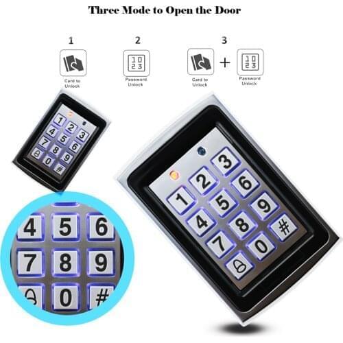 Hot Sale Waterproof Metal RFID Access Control Keyboard With 1000 Users For RFID Access Control System Door Opener