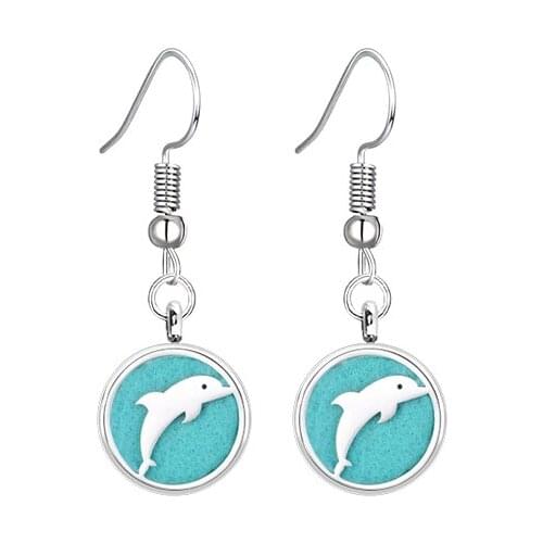 Stainless Steel Jewelry Making Women Gift Locket Pendants 12mm Earringss Dangle Perfume Aromatherapy Essential Oil Diffuser Drop