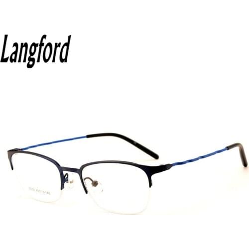 Langford brand eyeglasses frame men optical glasses spectacle half frames designs prescription eyewear frames for woman9359