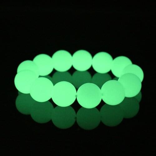 6 8 10 12 mm Beads Bracelet Luminous Fluorescent Stone Pearl Night Light Jewelry Glow In The Dark For Women Hot Pulsera Bijoux