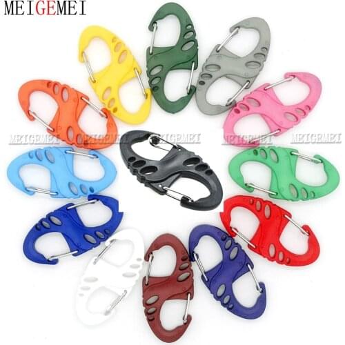 1pcs S Shape Buckle Snap Clip Climbing Carabiner Hanging Keychain Hook Fit Outdoor Army EDC Tool DIY Craft
