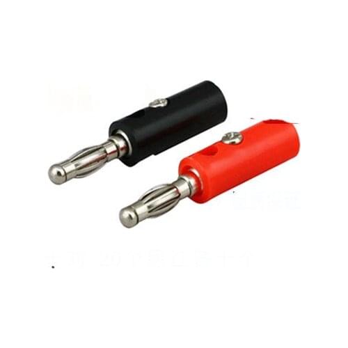 10pcs Audio Speaker Screw Banana Plate Plugs Connectors 4mm IN STOCK Black Red Facotry Online Wholesale Golden