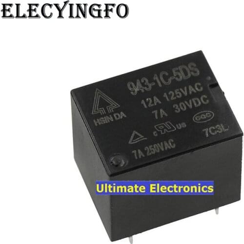 10pcs high power relay 943-1C-5DS opened and closed 10A 5 feet