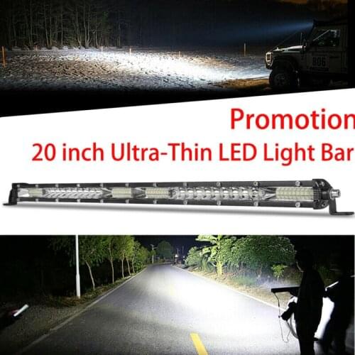 20Inch Ultra-Thin 52LED Light Bar Combo Beam Lamp Waterproof For ATV 12V 24V Ultra-thin LED Light Bar