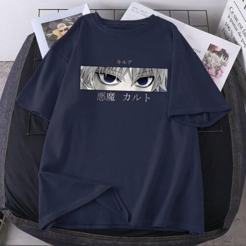 HUNTERXHUNTER O-Neck 2021 Retro Tshirts Black White Casual T Shirts Women Short Sleeve Tops Tees Breathable Camiseta Woman