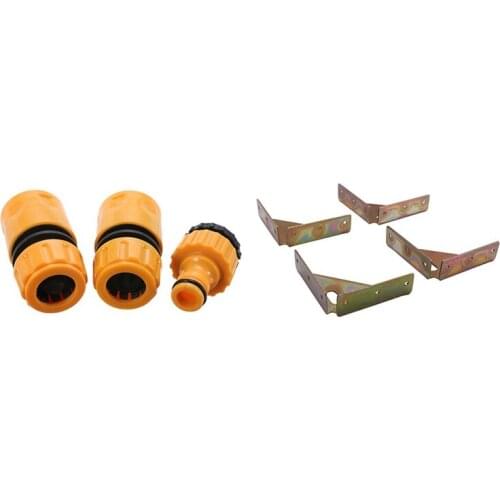 3Pcs Quick Tap Water Connector Adapter With Thickened Angle Corner Bracket Three-Sided Fixed Corner Connector