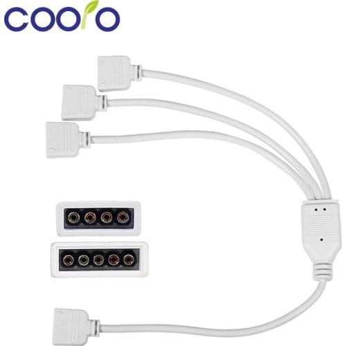 4 Pin 5 Pin Wire Connector 1 to 2 1 to 3 1 TO 10 Female to Female Splitter Connector Extension Cable for RGB RGBW/WW LED Strip